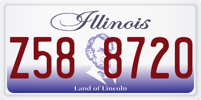 IL license plate Z588720