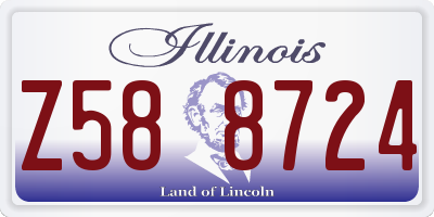 IL license plate Z588724