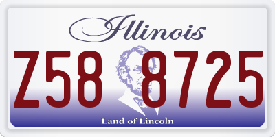 IL license plate Z588725