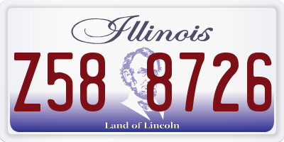 IL license plate Z588726