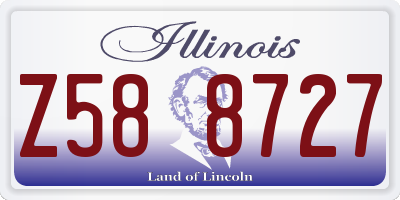IL license plate Z588727
