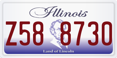 IL license plate Z588730