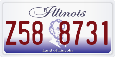 IL license plate Z588731