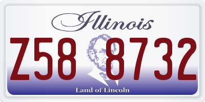 IL license plate Z588732