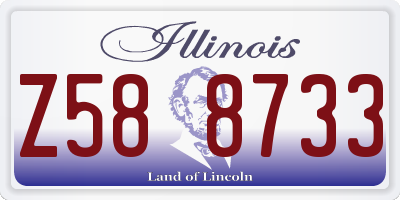 IL license plate Z588733