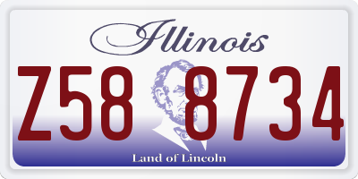 IL license plate Z588734