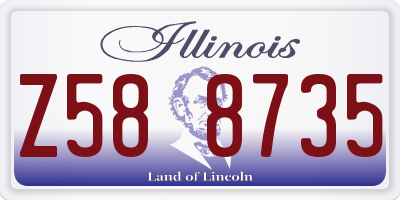 IL license plate Z588735