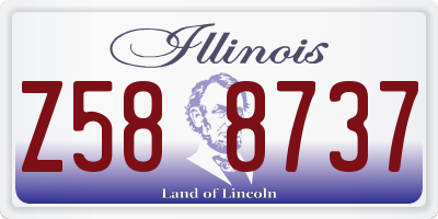 IL license plate Z588737