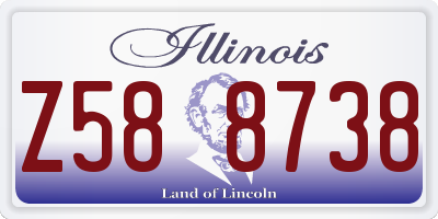 IL license plate Z588738