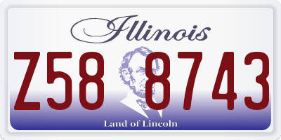 IL license plate Z588743