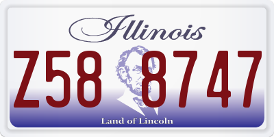 IL license plate Z588747