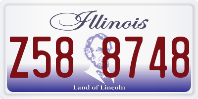 IL license plate Z588748