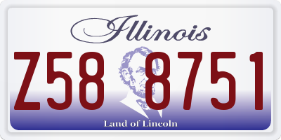 IL license plate Z588751