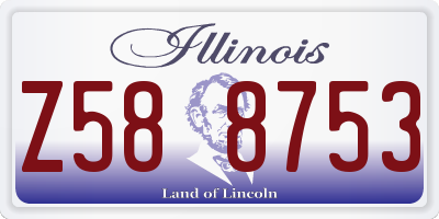 IL license plate Z588753