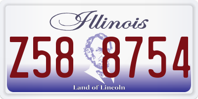 IL license plate Z588754