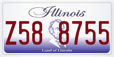 IL license plate Z588755