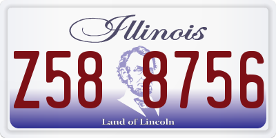 IL license plate Z588756