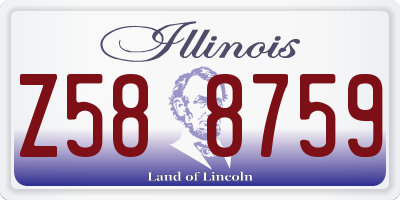 IL license plate Z588759