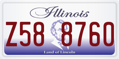 IL license plate Z588760