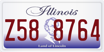 IL license plate Z588764
