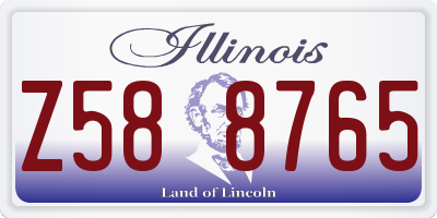 IL license plate Z588765