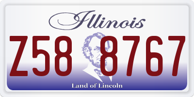 IL license plate Z588767