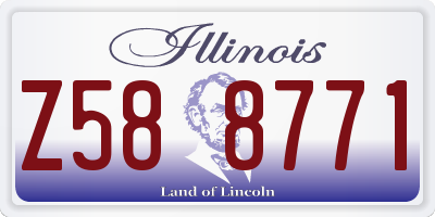 IL license plate Z588771