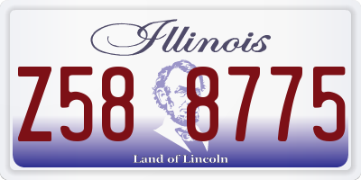 IL license plate Z588775