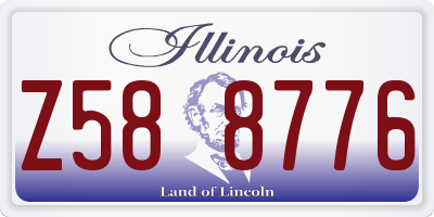 IL license plate Z588776