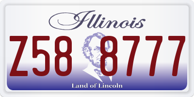IL license plate Z588777