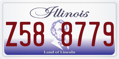 IL license plate Z588779