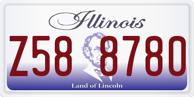 IL license plate Z588780