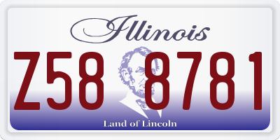 IL license plate Z588781