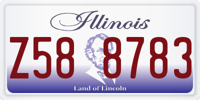 IL license plate Z588783