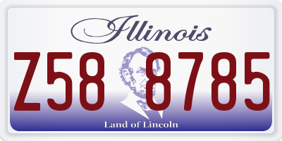 IL license plate Z588785