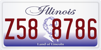 IL license plate Z588786
