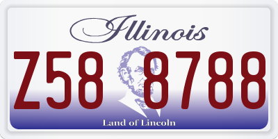 IL license plate Z588788