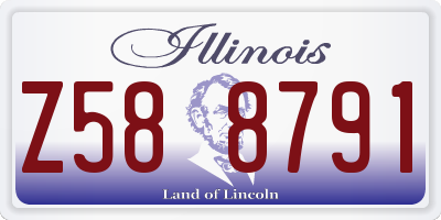 IL license plate Z588791