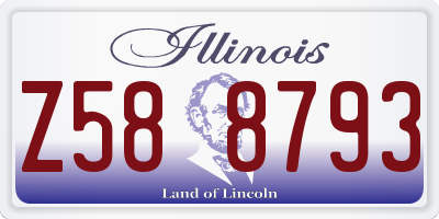 IL license plate Z588793
