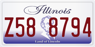 IL license plate Z588794