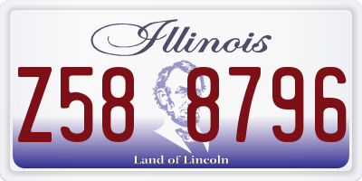 IL license plate Z588796
