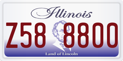 IL license plate Z588800
