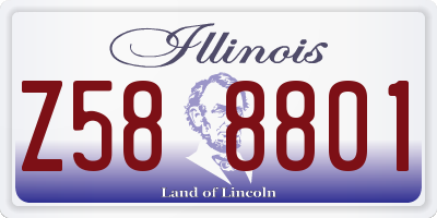 IL license plate Z588801