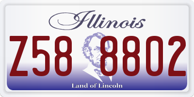 IL license plate Z588802