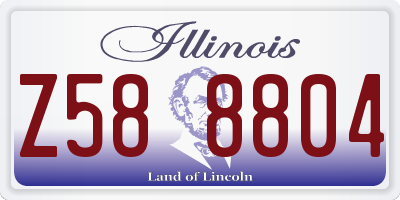 IL license plate Z588804