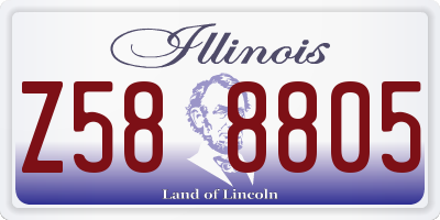 IL license plate Z588805