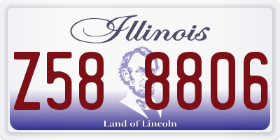 IL license plate Z588806