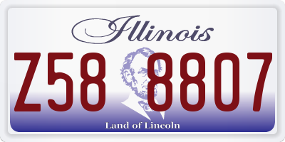 IL license plate Z588807