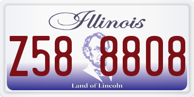 IL license plate Z588808