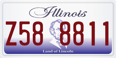 IL license plate Z588811